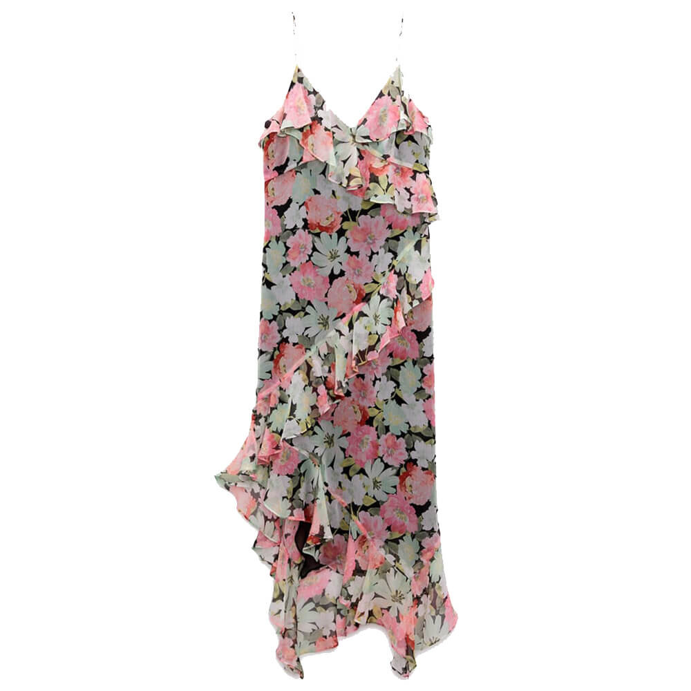 

Платье Zara Ruffled Printed, мультиколор