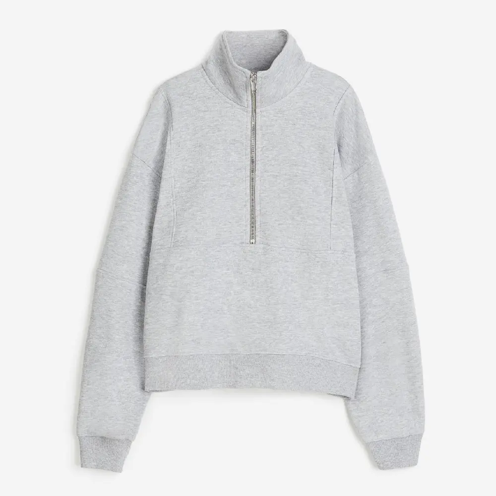 

Свитшот H&M Half-zip, светло-серый