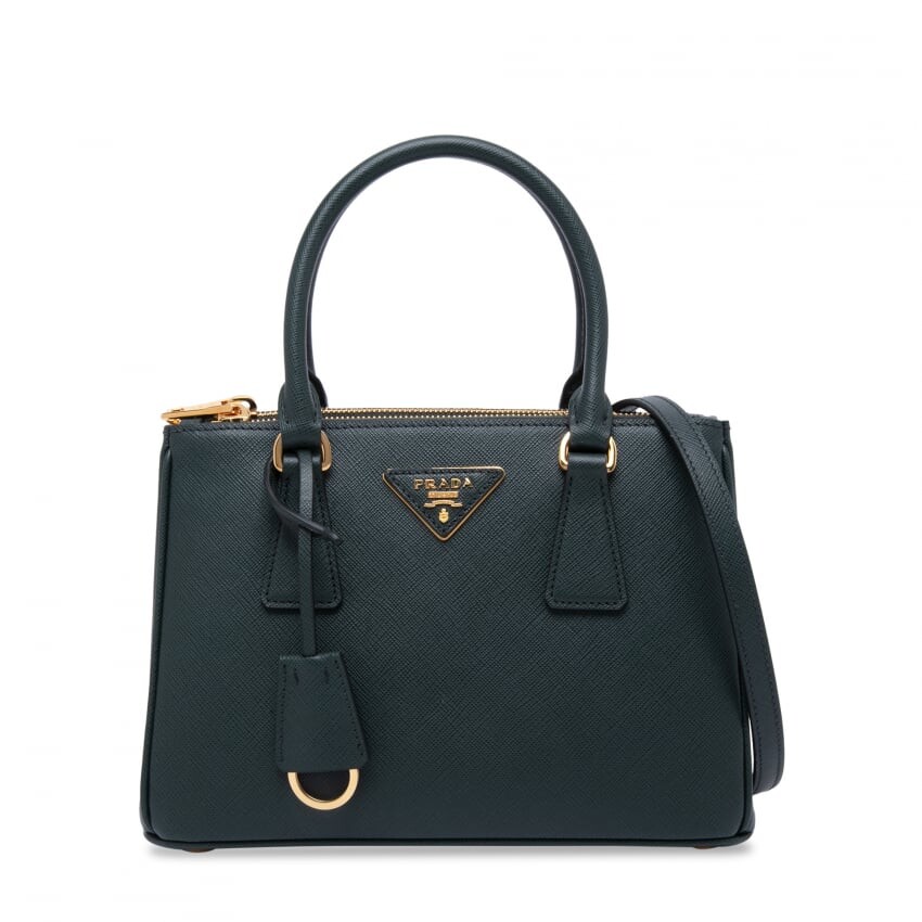 

Сумка PRADA Galleria small leather bag, зеленый