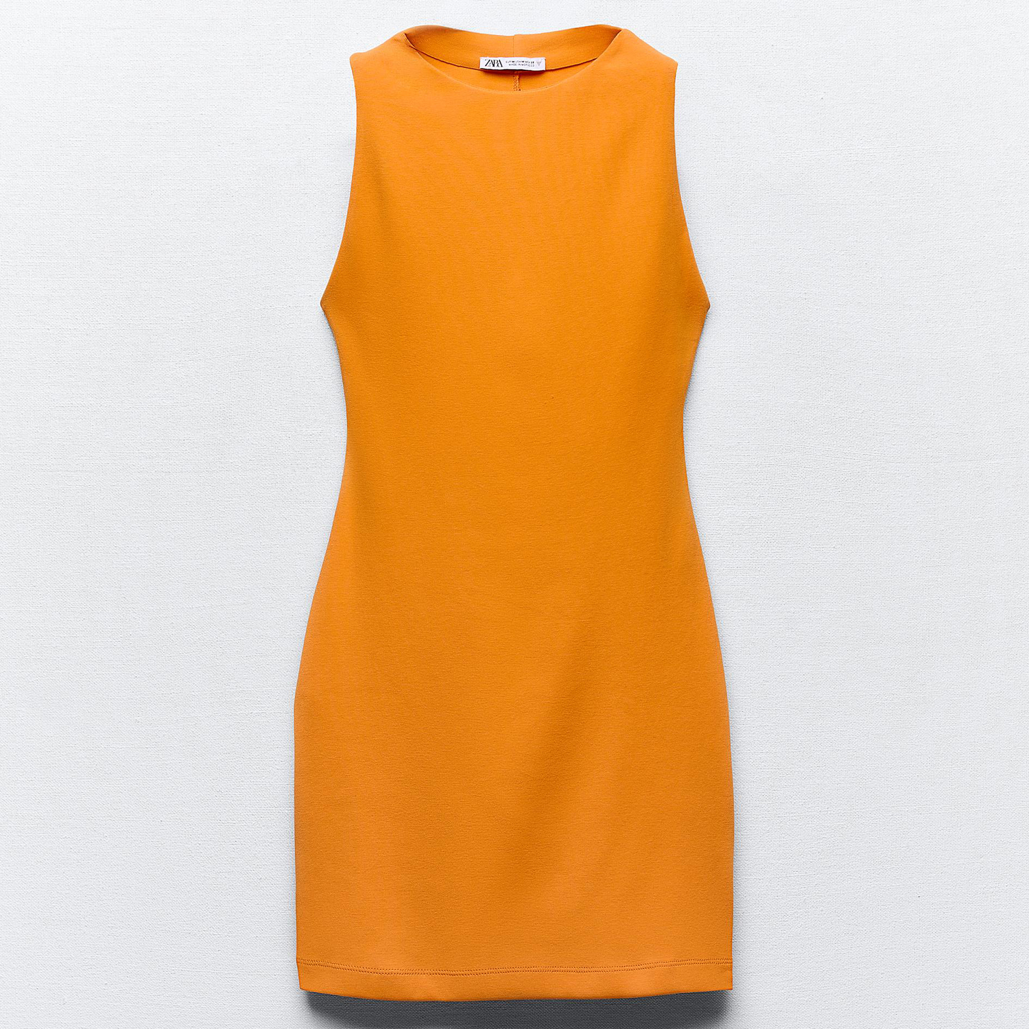 Платье Zara Fitted Short, оранжевый платье короткое расклешенное без рукавов tella 46 бежевый