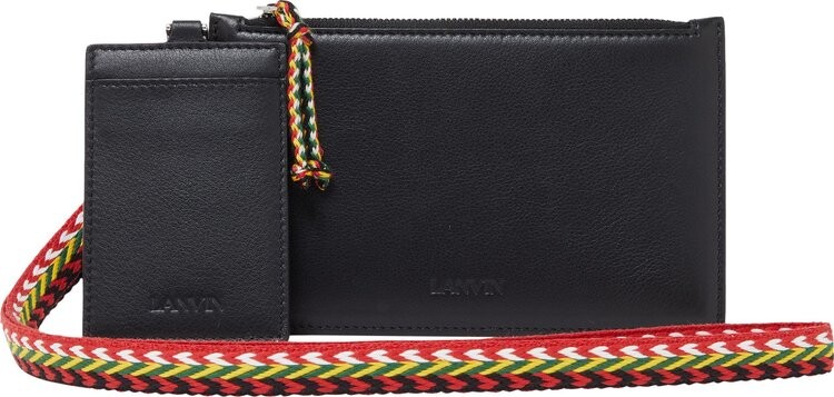 

Сумка Lanvin Double Pouch With Shoulder Strap Black, черный