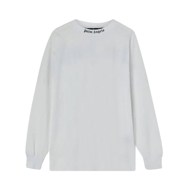 Лонгслив Palm Angels Classic Logo Over Tee Long-Sleeve 'White/Black', белый - фото