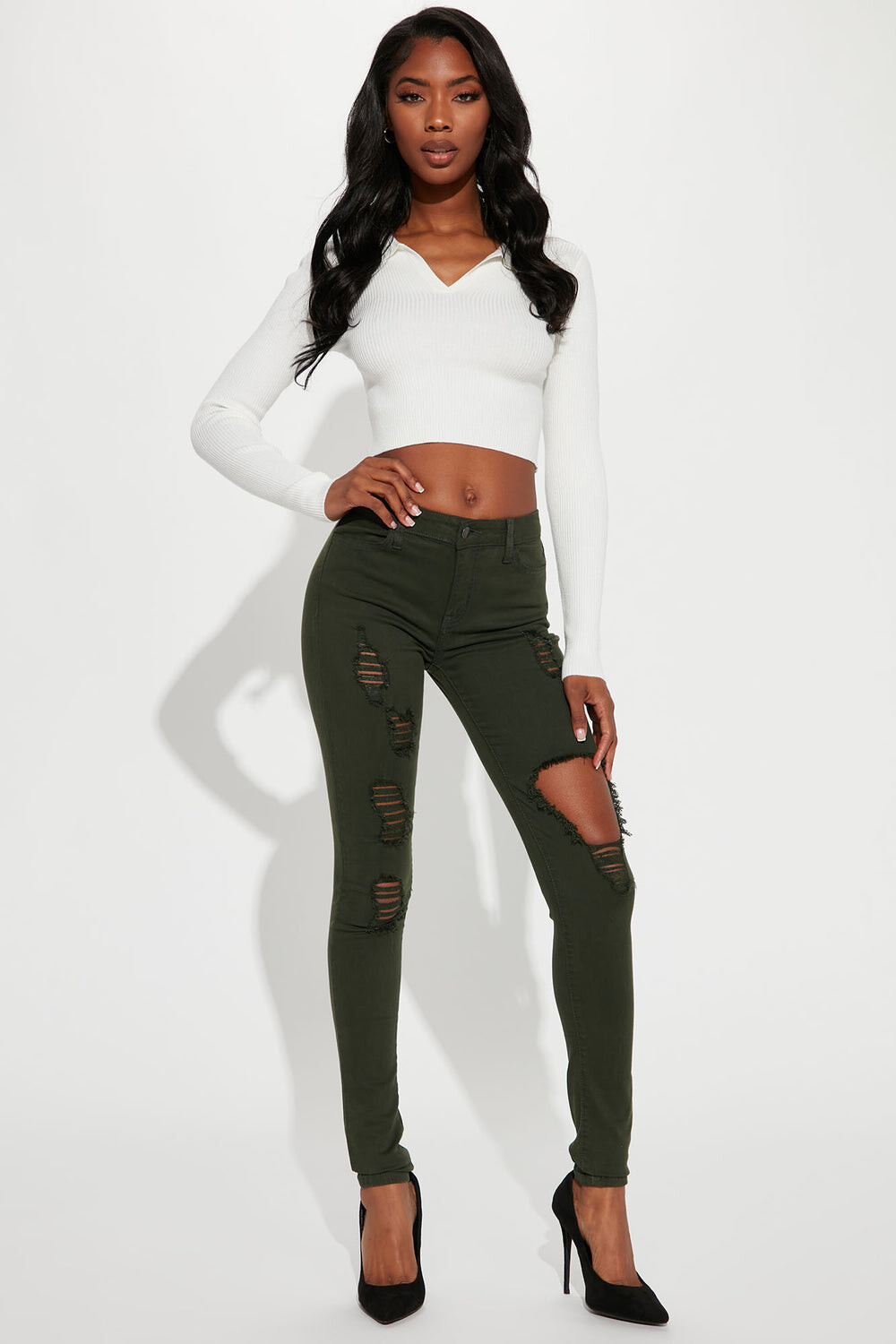 

Джинсы Fashion Nova P803T, оливковый