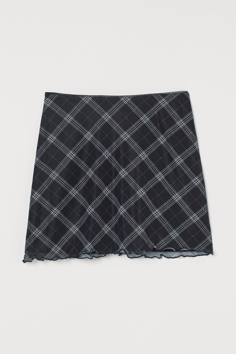 

Мини-юбка H&M, черный/сетка