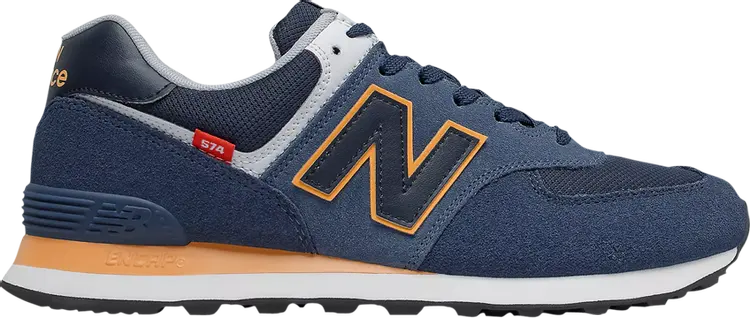

Кроссовки New Balance 574, темно-синий/желтый
