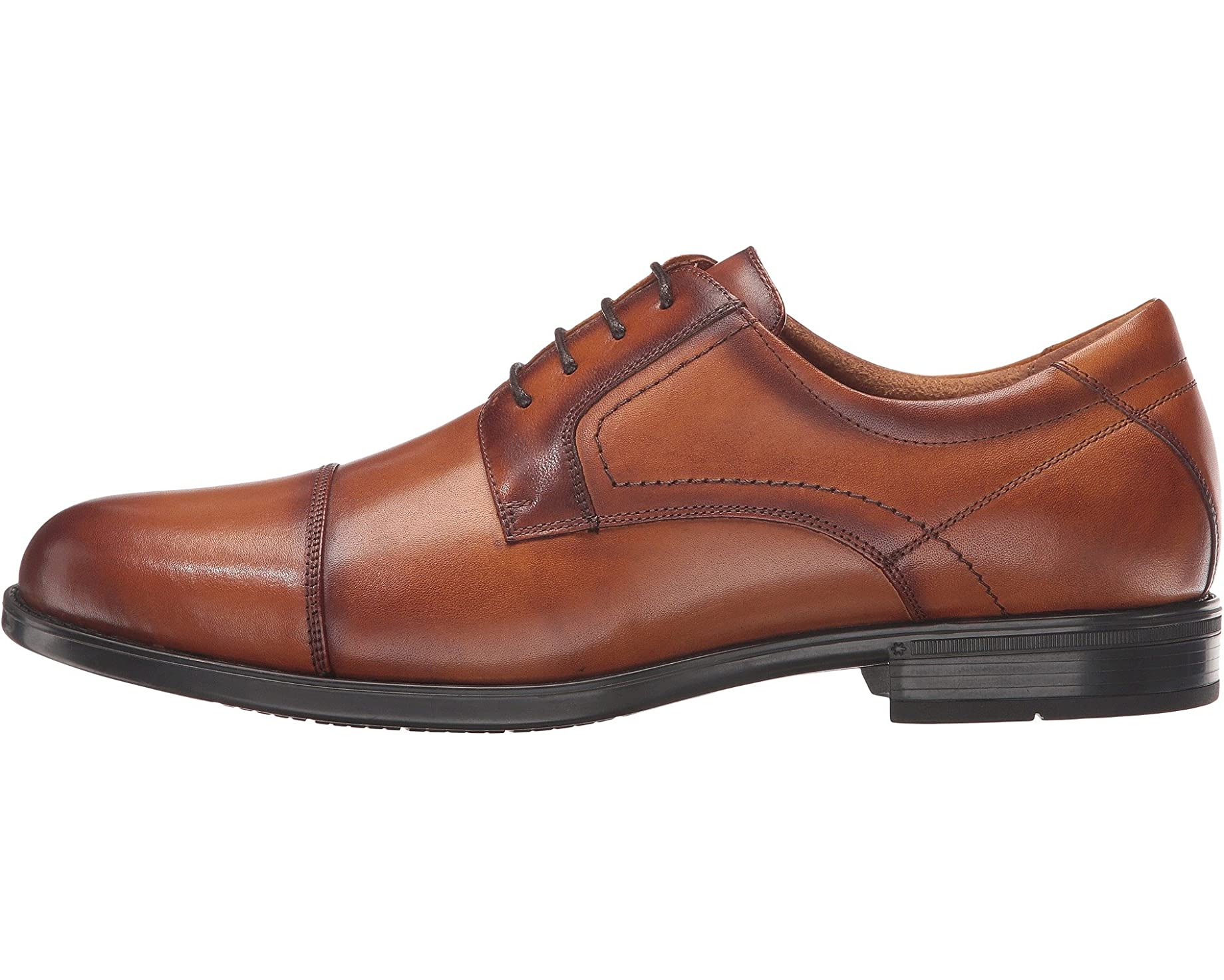 Оксфорды Midtown Cap Toe Oxford Florsheim, коньяк гладкий - фото