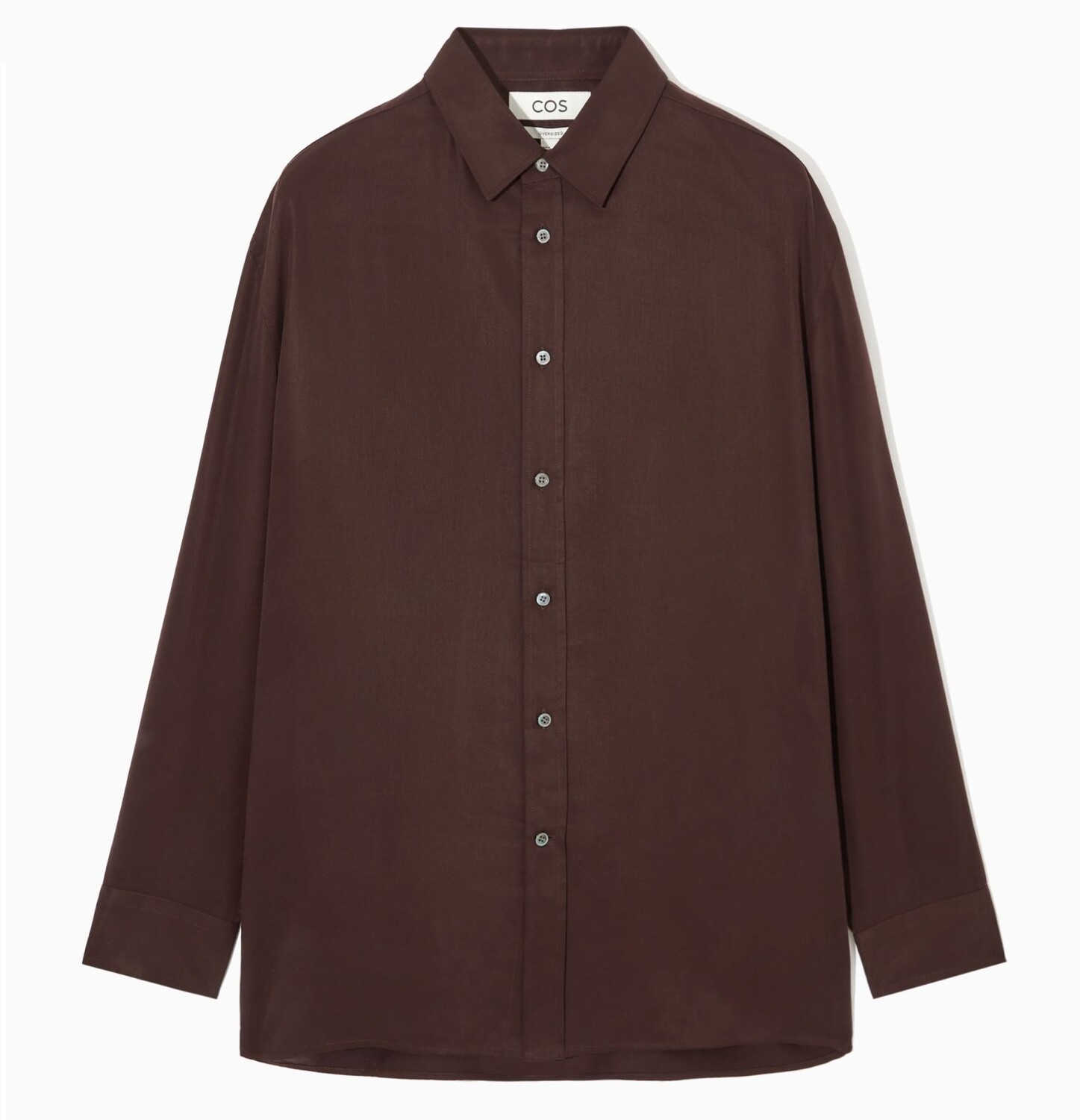 

Рубашка Cos Lightweight Twill, темно-коричневый
