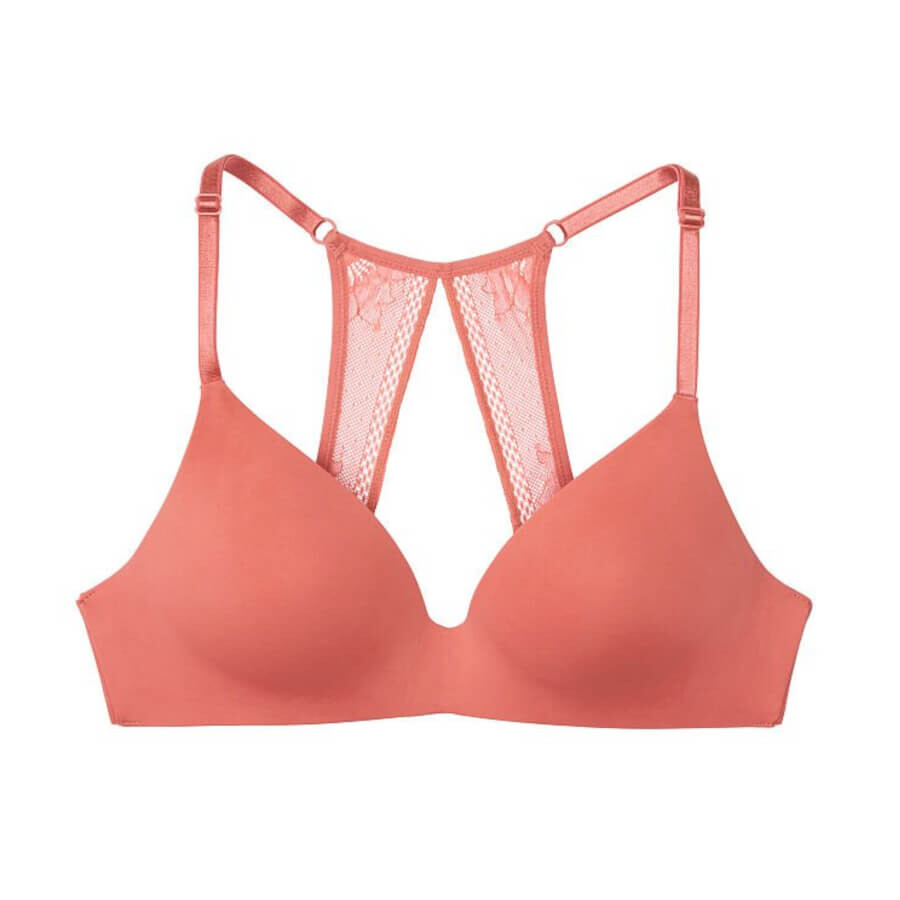 

Бюстгальтер без косточек Victoria's Secret The T-shirt Lightly-Lined, розовый