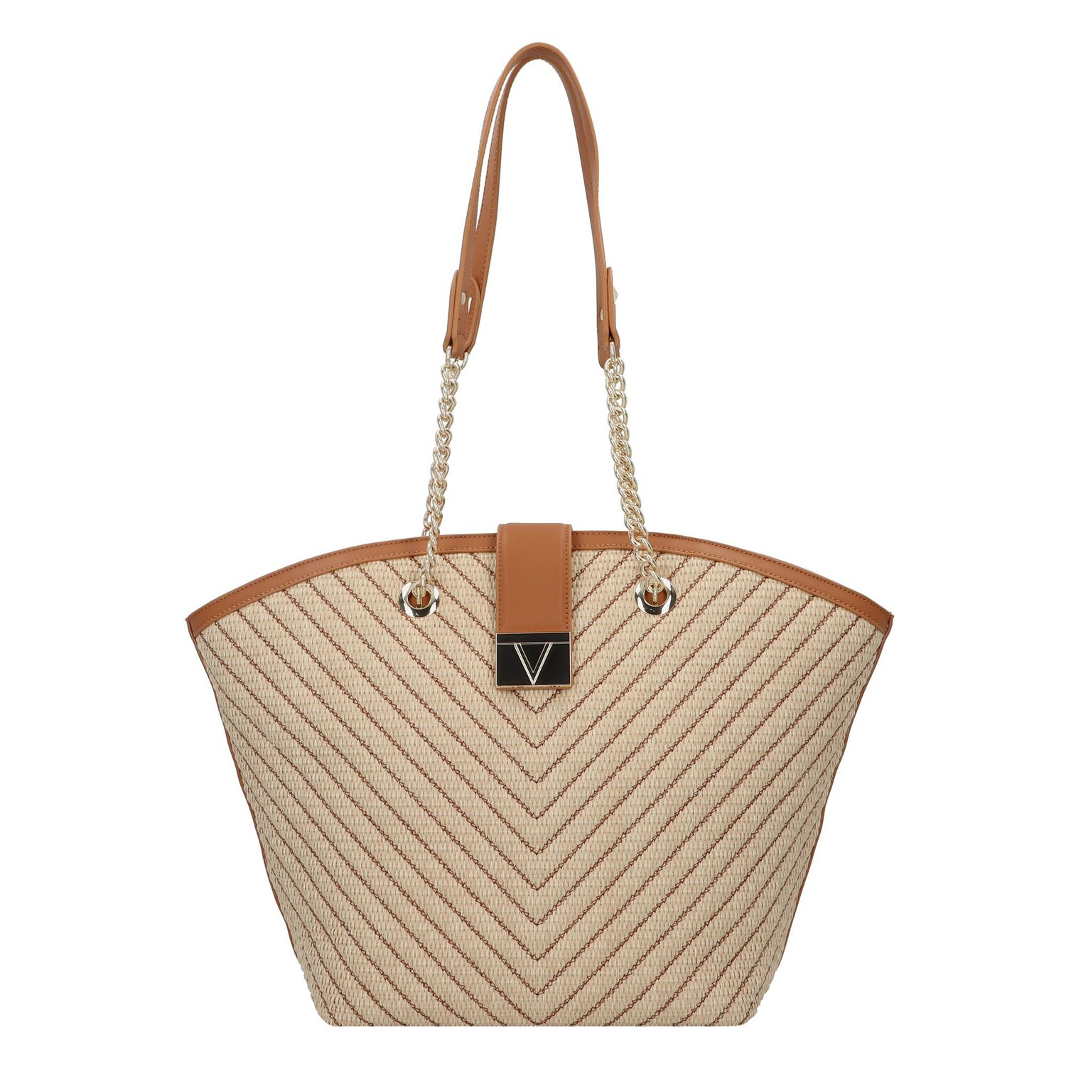 

Сумка шоппер Valentino Tribeca Tasche 27см, цвет naturale-cuoio