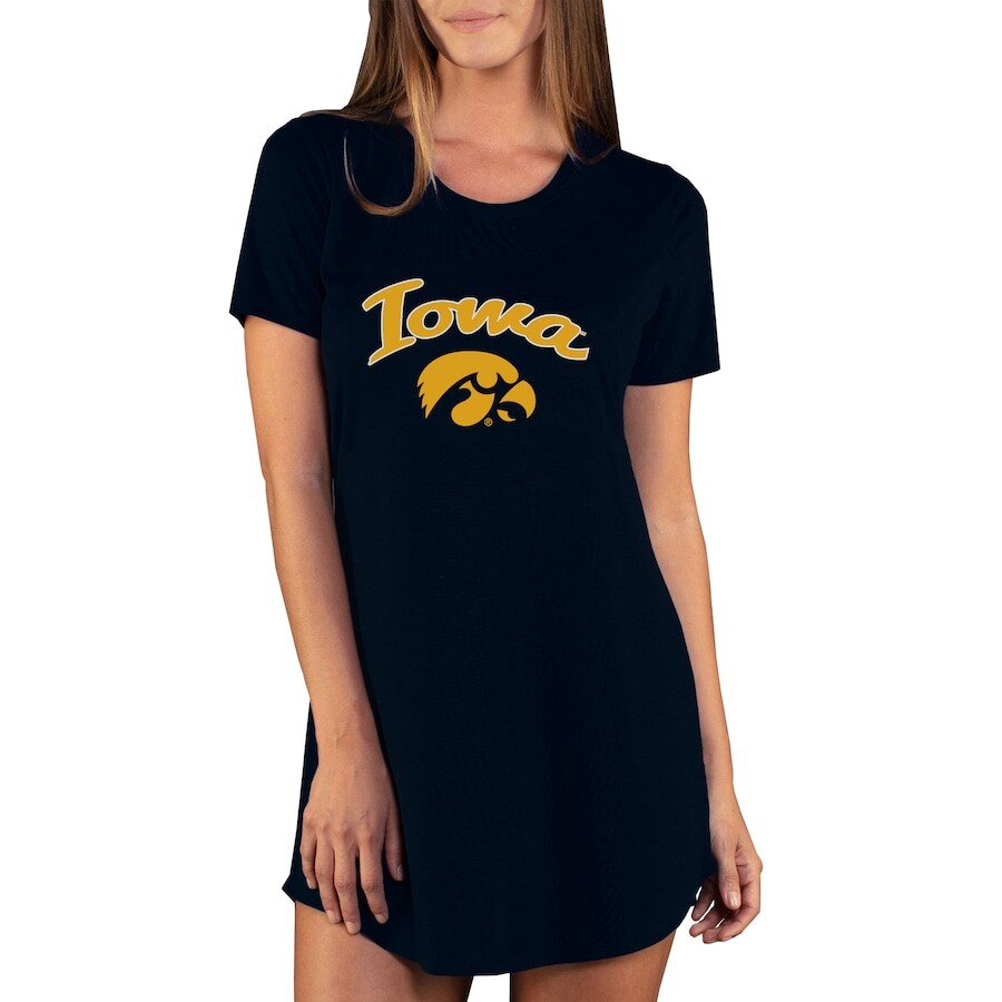 

Ночная рубашка Concepts Sport Iowa Hawkeyes, черный