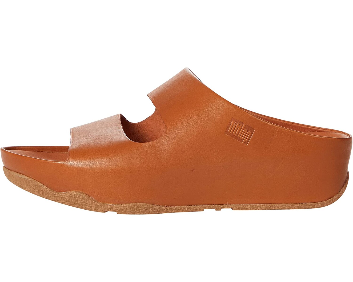 

Сандалии Shuv Two-Bar Leather Slides FitFlop, легкий загар