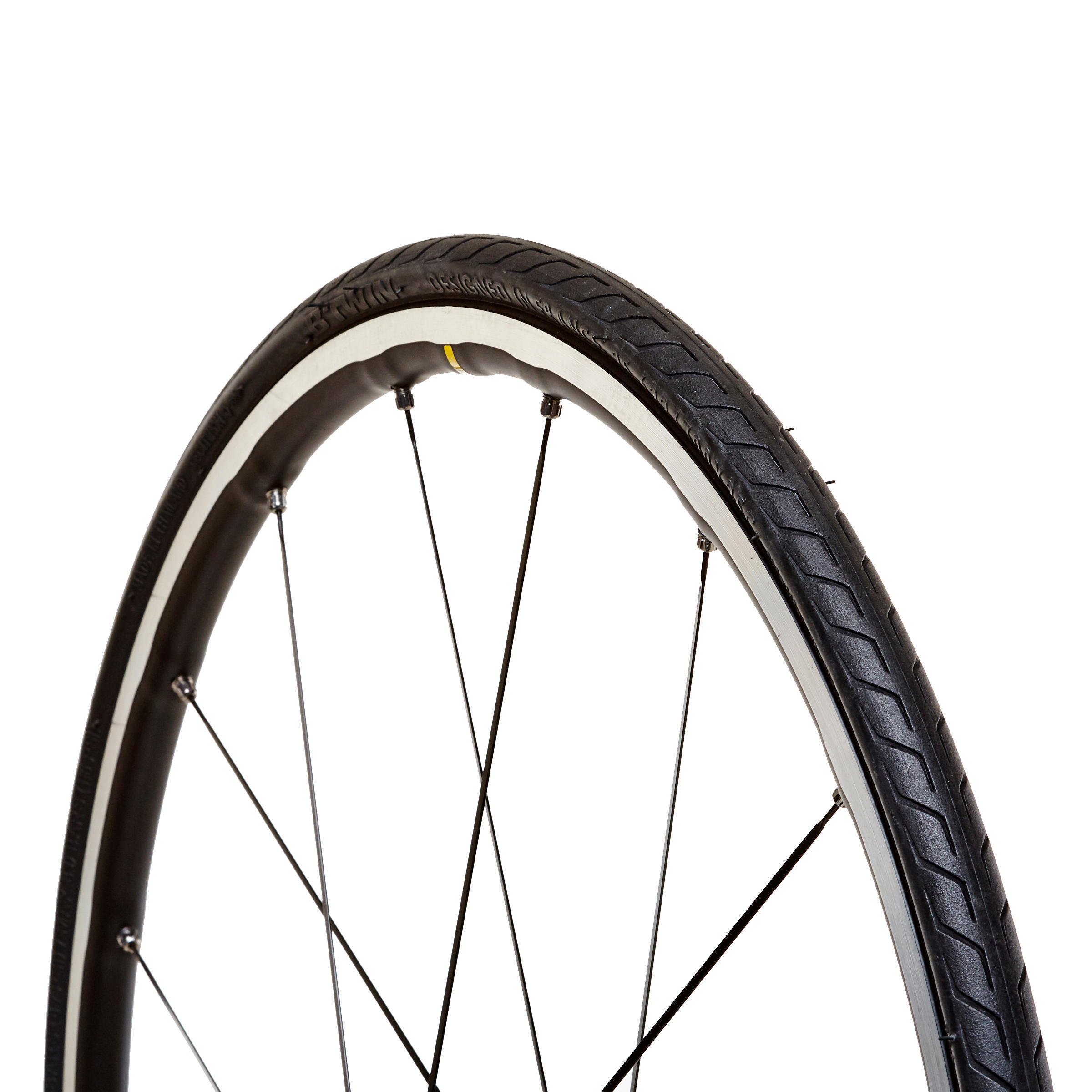 Велосипедная покрышка triban protect 700 x 25 с жёсткими бортами/ etrto 25-622 BTWIN
