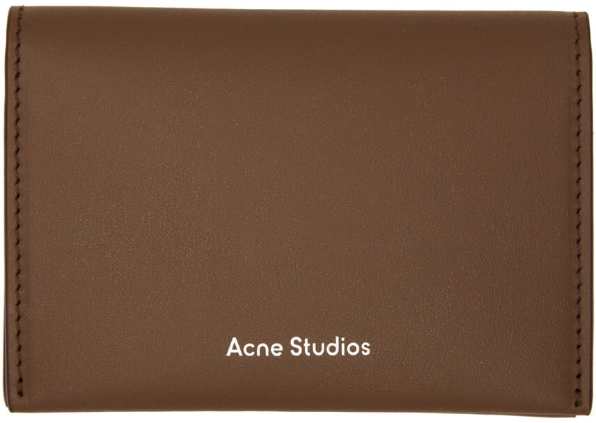 

Коричневый кожаный кошелек со складками Acne Studios