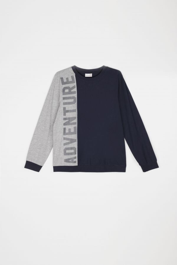 

Футболка с длинными рукавами Coccodrillo темно-синий с принтом