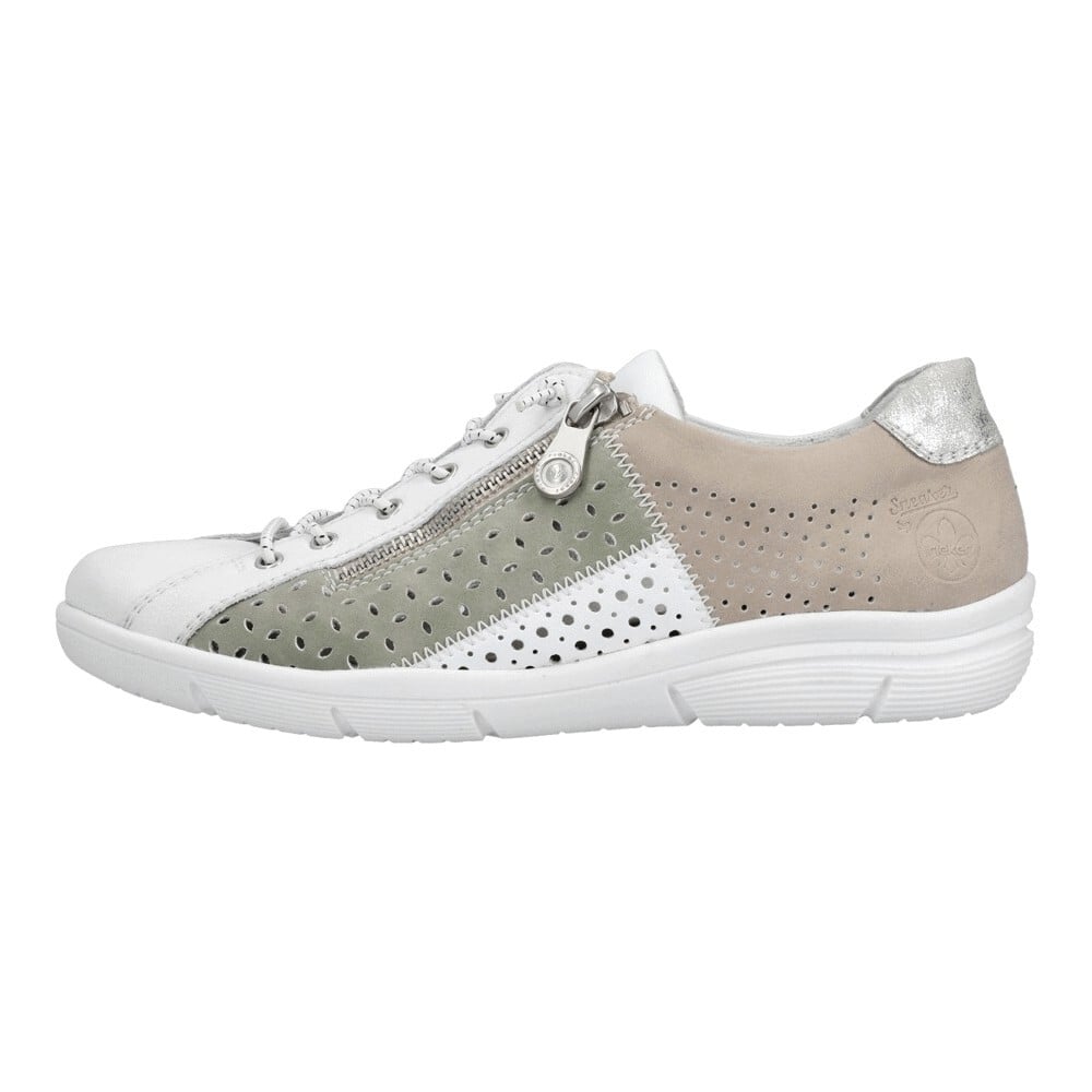 

Кроссовки Rieker Zapatillas, white pistachio white ginger fog silver