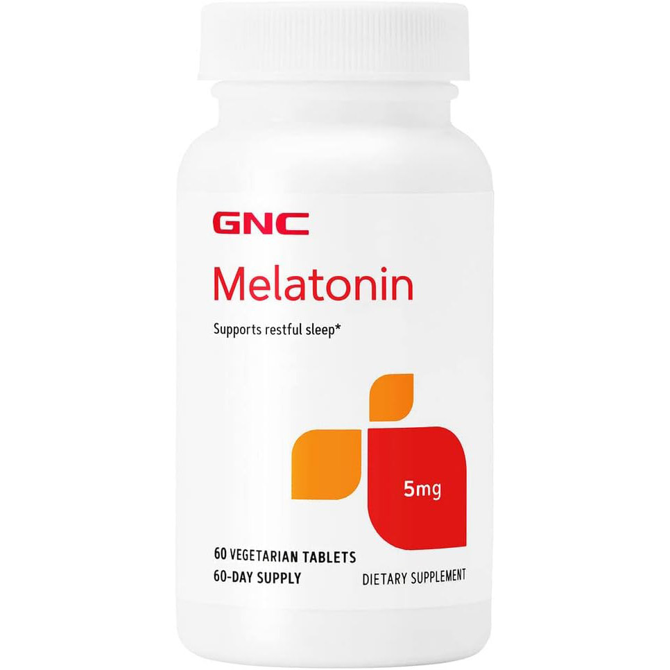 Мелатонин GNC Supports Restful Sleep, 5 мг, 60 таблеток
