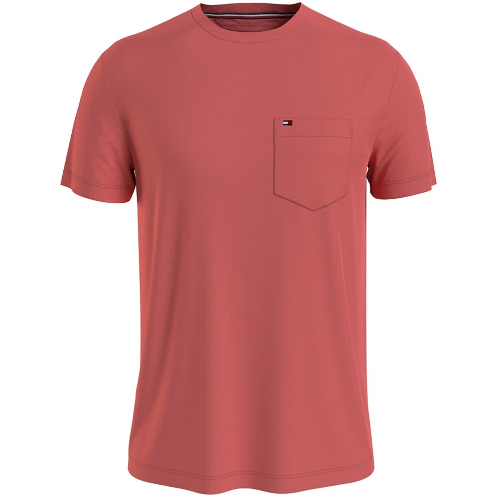 

Футболка Tommy Hilfiger Essential Classic Pocket, оранжево-красный