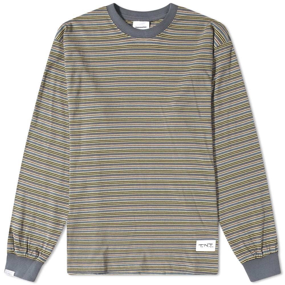 

Футболка thisisneverthat Long Sleeve Stripe Tee, Серый
