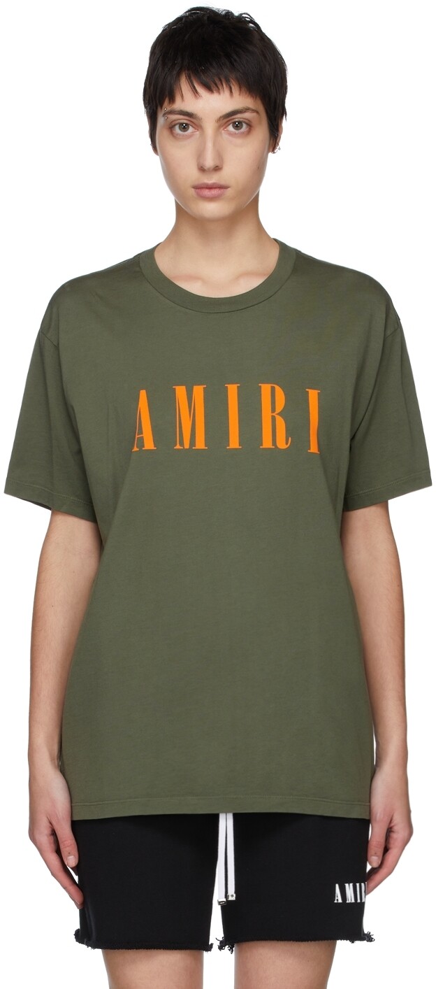 

Зеленая футболка с логотипом Core AMIRI