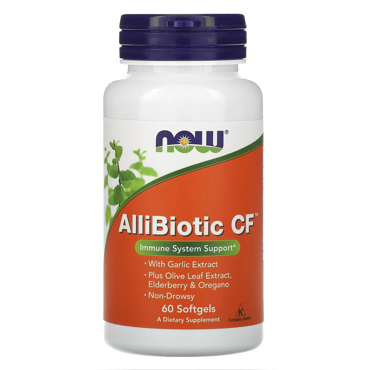 

NOW Foods, AlliBiotic CF, 60 капсул
