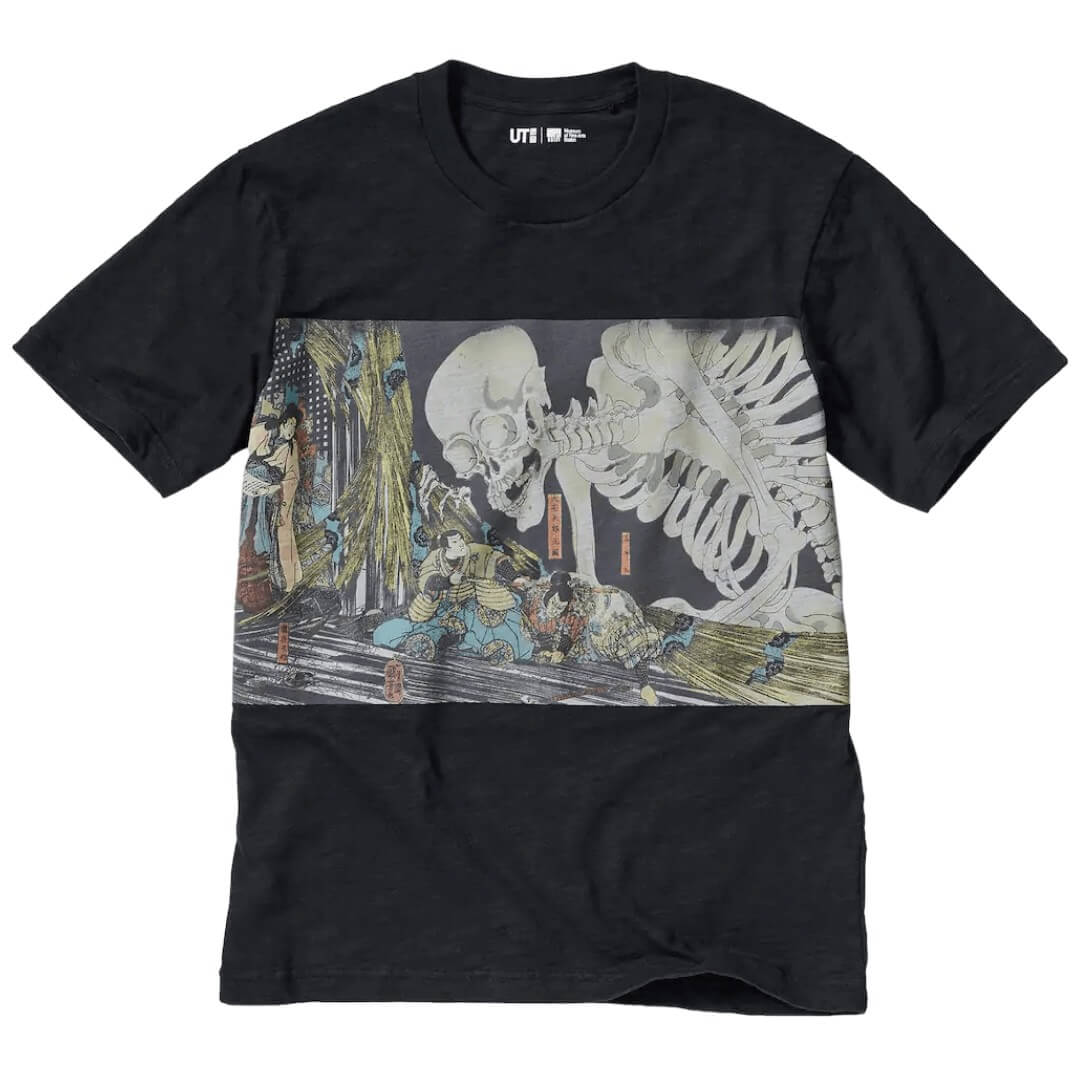 Футболка Uniqlo UT Graphic Ukiyo-e (Kuniyoshi) Unisex, черный - фото