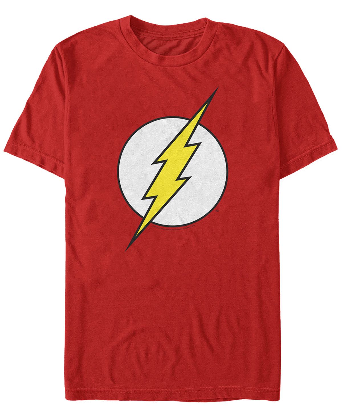 Мужская футболка с коротким рукавом с логотипом dc the flash classic lightning bolt Fifth Sun, красный цена и фото