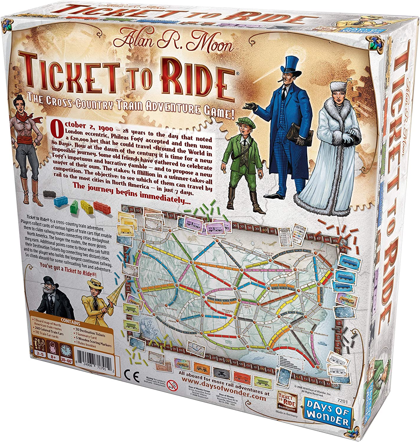 Настольная игра Days of Wonder: Ticket to Ride – заказать по выгодной цене  из-за рубежа в «CDEK.Shopping»