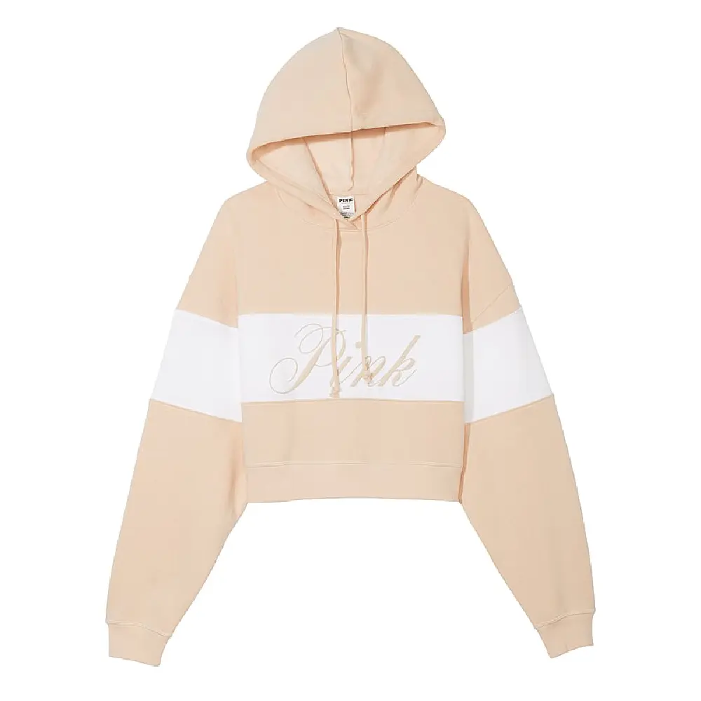 

Толстовка Victoria's Secret Pink Everyday Fleece Cropped, бежевый