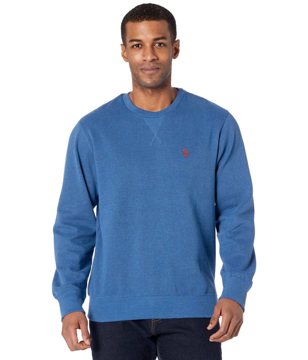 

Флисовый худи U.S. POLO ASSN., Pop Over Crew Neck Fleece, Синий