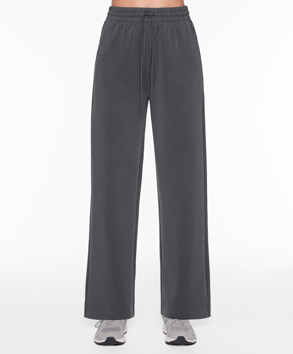 

Брюки Oysho Relaxed Straight-leg Warm-interior With Modal, темно-серый