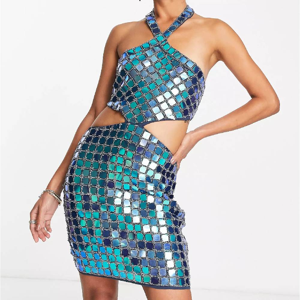 цена Платье мини Asos Design, голубой