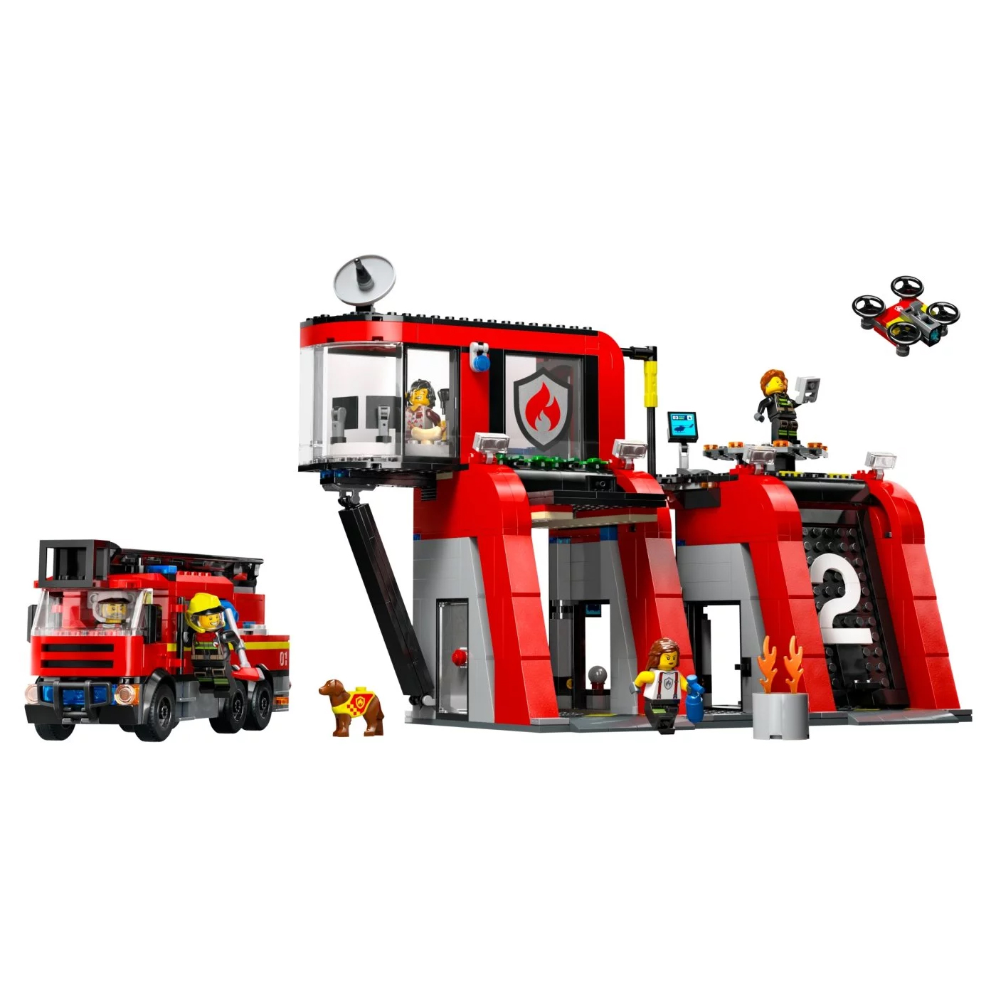 Конструктор Lego City Fire Station with Fire Truck 60414, 843 детали –  купить с доставкой из-за рубежа через платформу «CDEK.Shopping»