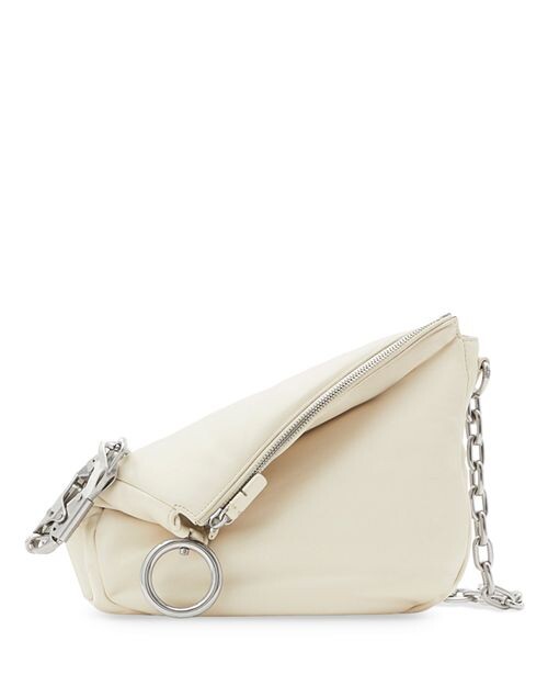 

Маленькая асимметричная кожаная сумка на плечо Knight Knight Burberry, цвет White