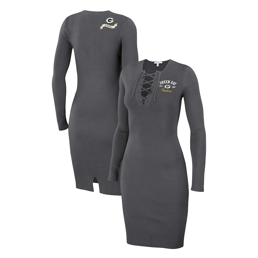 

Платье с длинным рукавом WEAR by Erin Andrews Green Bay Packers, угольный