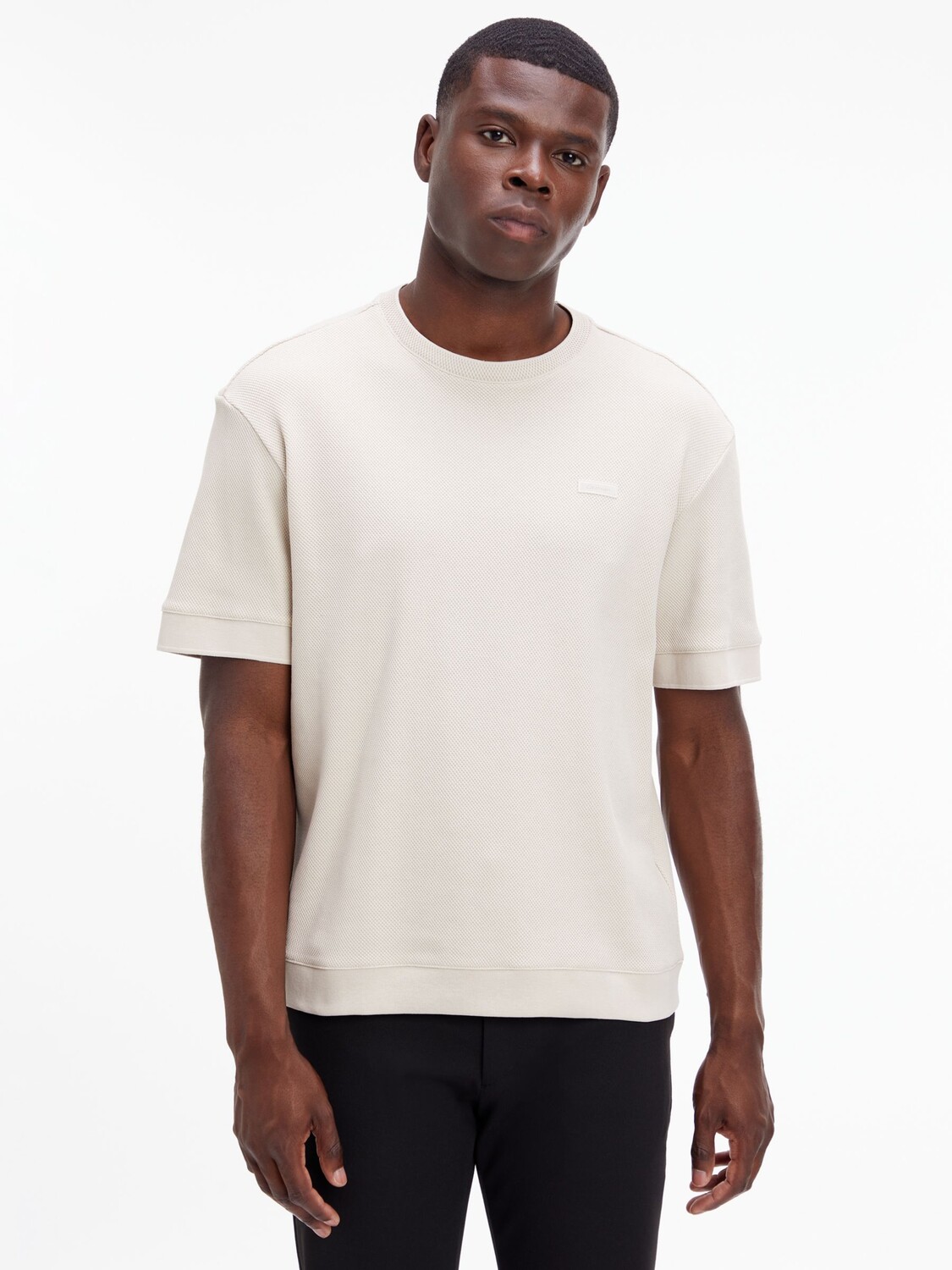 

Футболка Modern Comfort Calvin Klein Heavy Pique, каменно-бежевый
