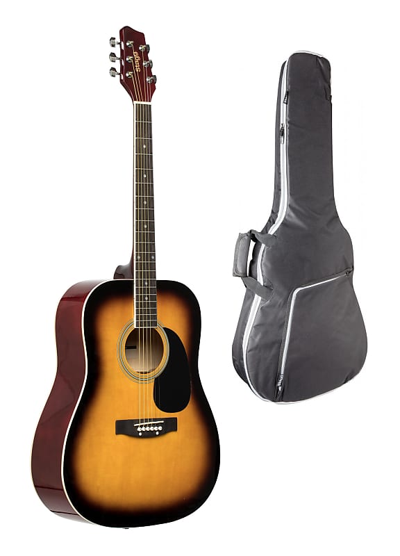 Акустическая гитара Stagg Dreadnought Acoustic Guitar, Sunburst w/ Gig Bag auto left right wing rear mirror glass for honda civic fa1 fd1 2006 2011 cimo 2012 76253 snb n01 76203 snb n01
