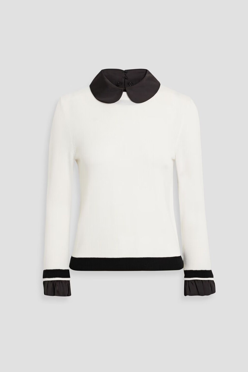 

Justina двухцветный свитер из смесовой шерсти Alice + Olivia, белый