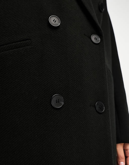 Черное твиловое пальто для папы ASOS DESIGN мадлер apollo barber brb 02 20 5 см
