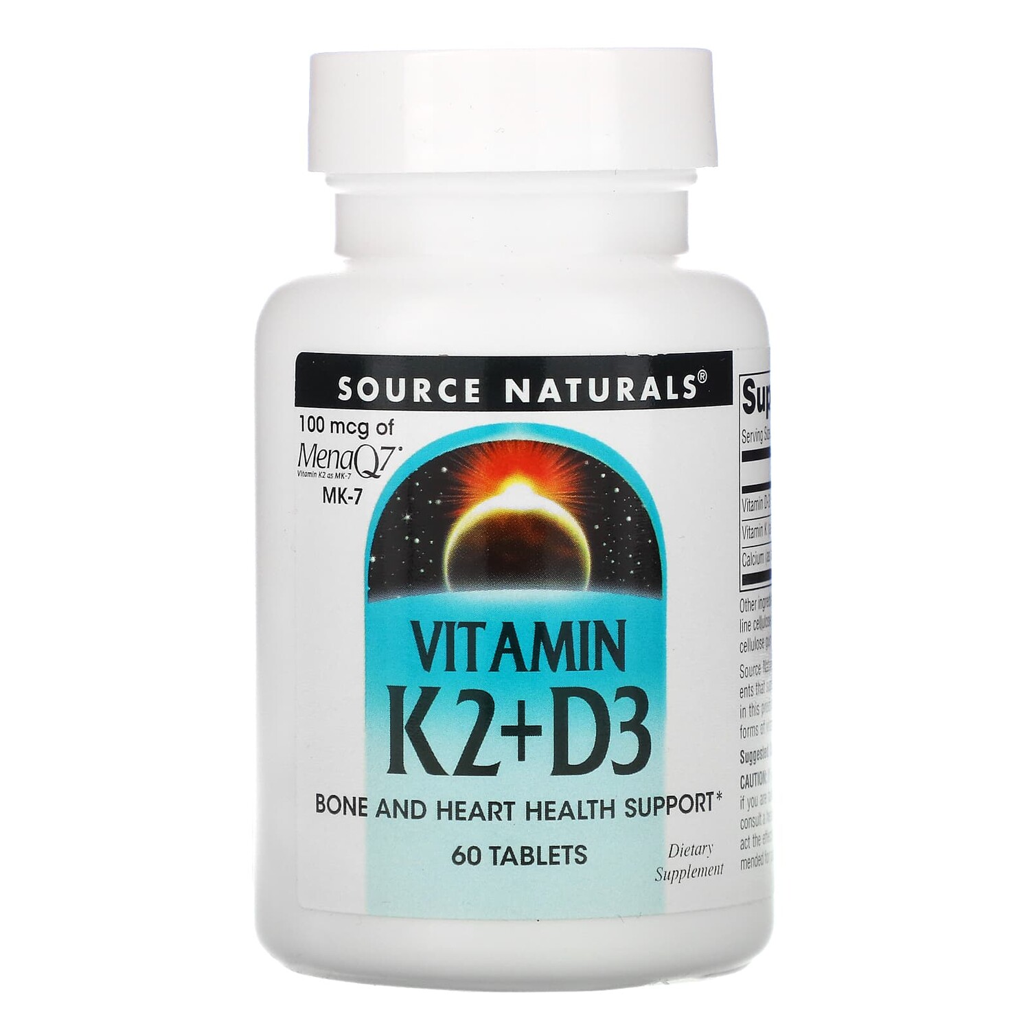 

Витамин K2 и D3, 60 таблеток, Source Naturals