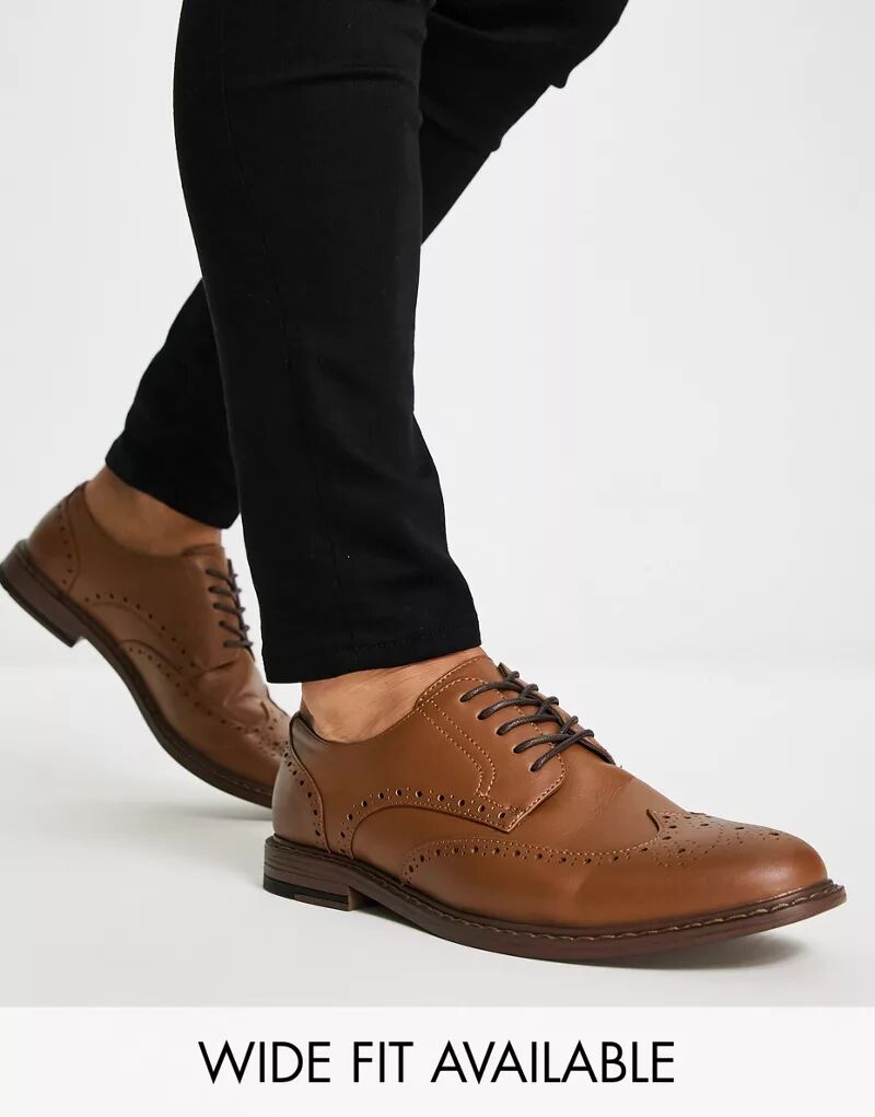 Светло-коричневые туфли на шнуровке из искусственной кожи ASOS светло коричневые лоферы из искусственной кожи asos с уздечкой