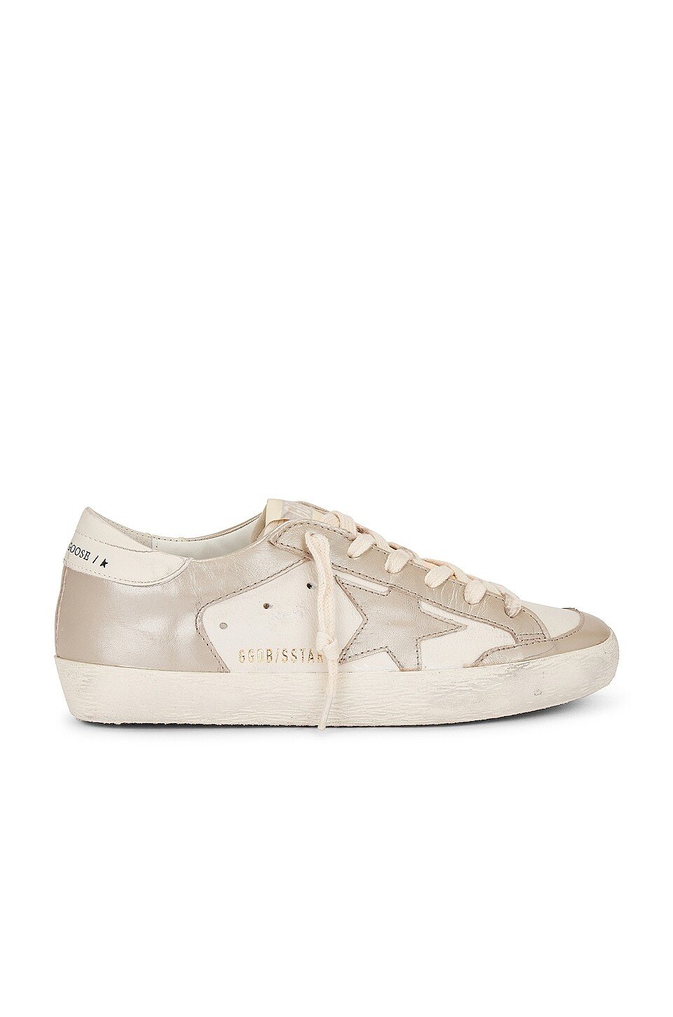 

Кроссовки Golden Goose Super-Star, цвет White & Sand, Белый