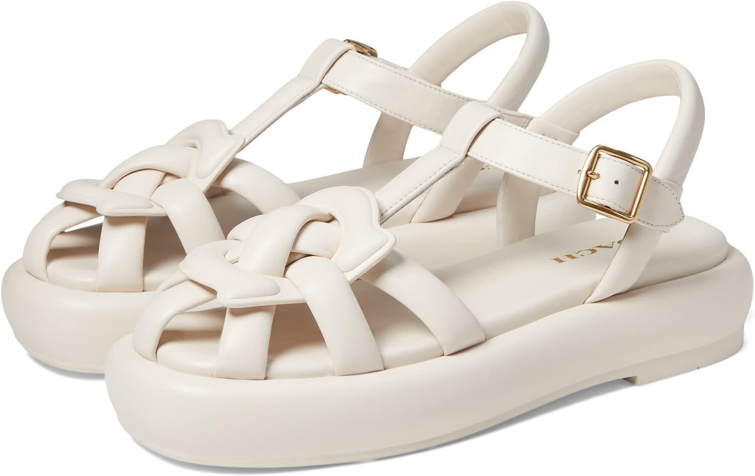 

Сандалии на плоской подошве Penney Leather Sandal COACH, цвет Chalk