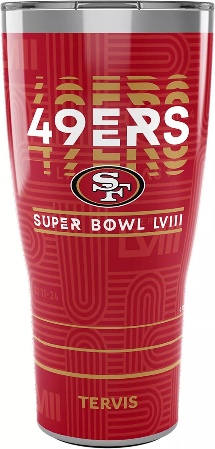 

Tervis 2024 Super Bowl LVIII Bound San Francisco 49ers 30 унций. Стакан из нержавеющей стали