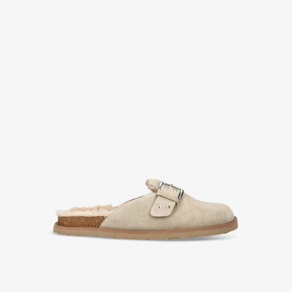 

Замшевые мюли Evergreen с пряжками Steve Madden, бежевый