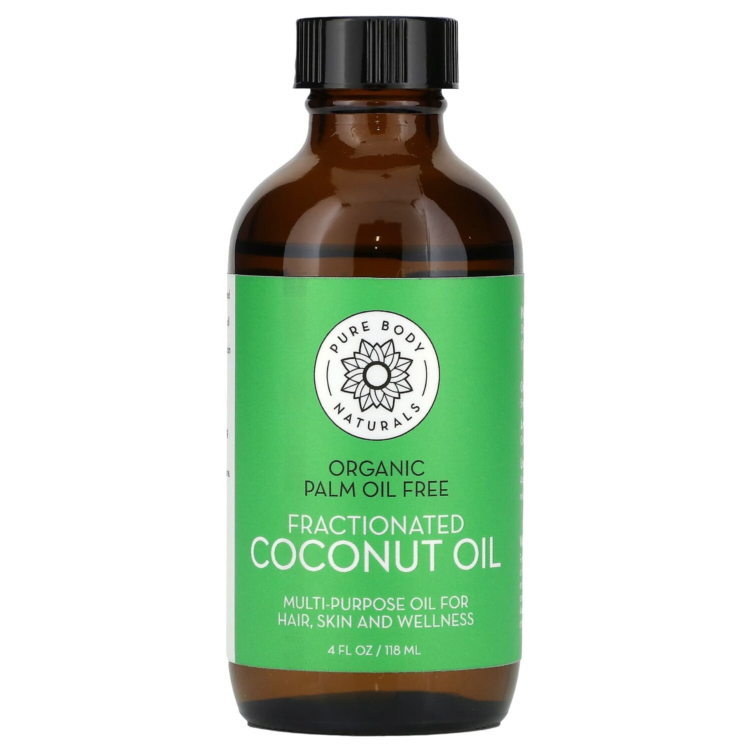 

Фракционированное кокосовое масло, 118 мл (4 жидк. Унции), Pure Body Naturals