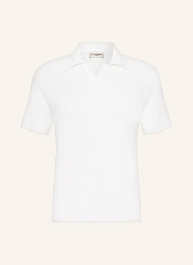 цена Трикотажная льняная рубашка-поло Officine Générale, белый