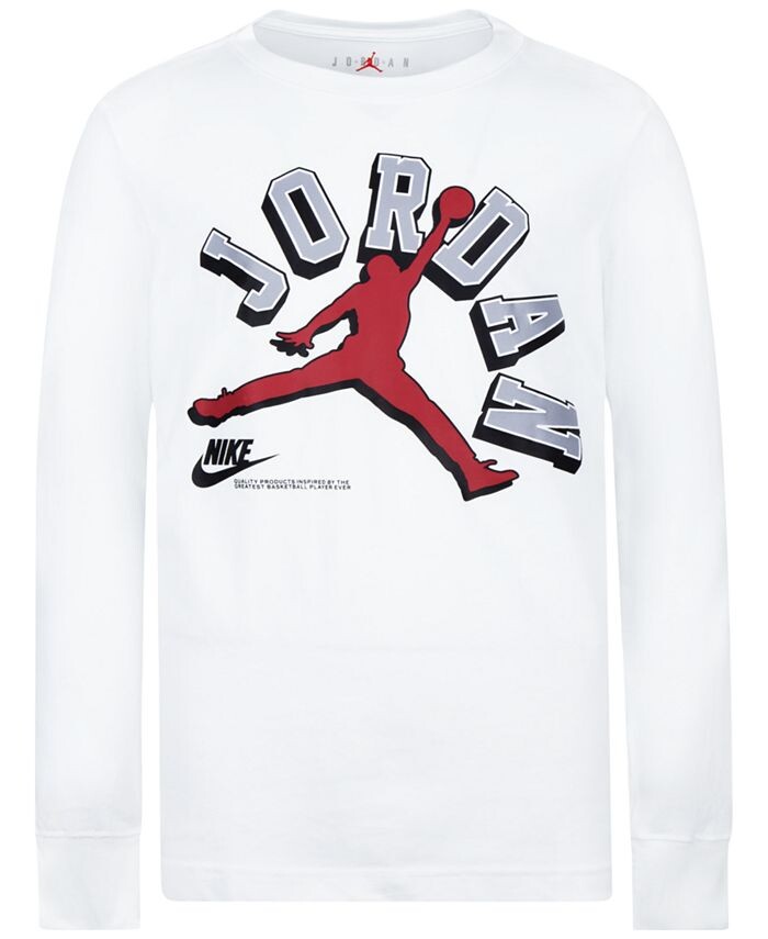 

Футболка с длинным рукавом и логотипом Big Boys Varsity Jordan, белый