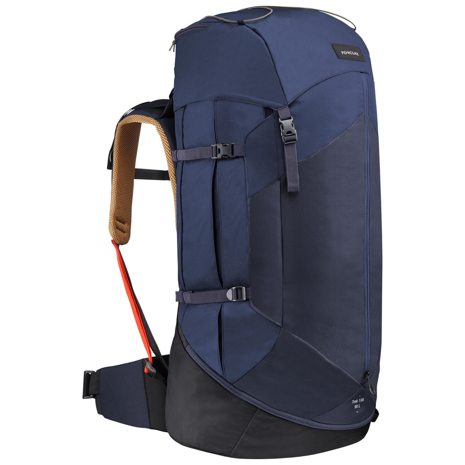 

Рюкзак туристический мужской 90 л Forclaz EasyFit MT100, темно-синий