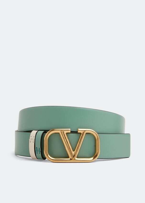 

Ремень VALENTINO GARAVANI VLogo Signature reversible belt, зеленый