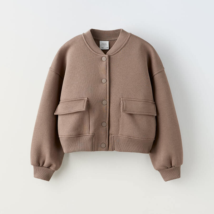 

Куртка-бомбер Zara Plush, светло-коричневый